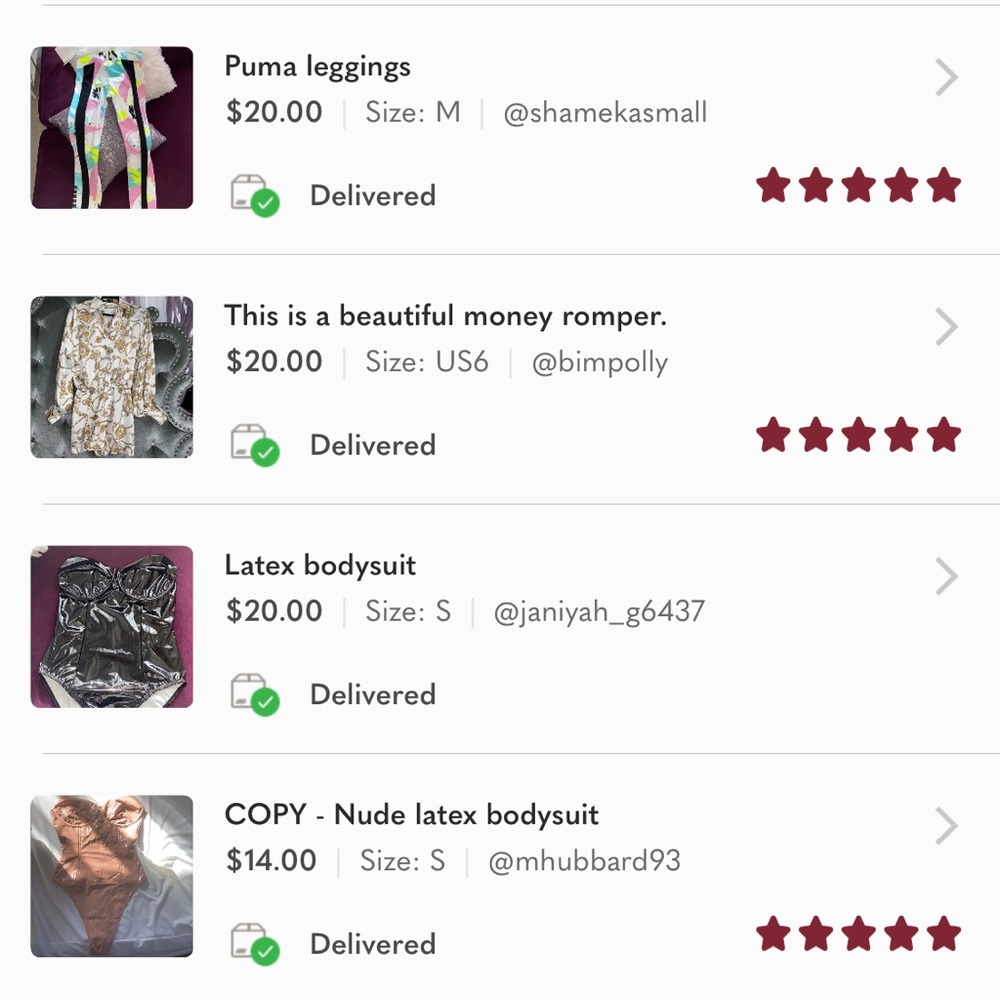 5 star ladies....always in great condition